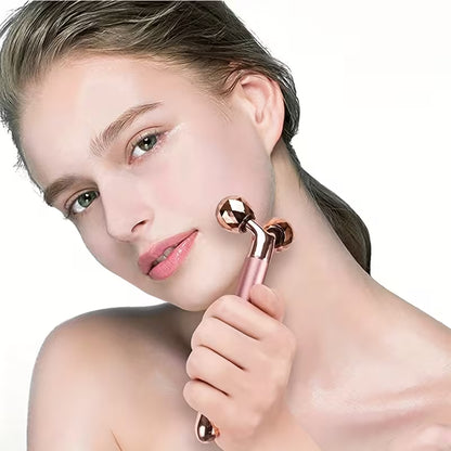 RoseGlow™ 3-in-1 Vibrating Rose Quartz Facial Massager