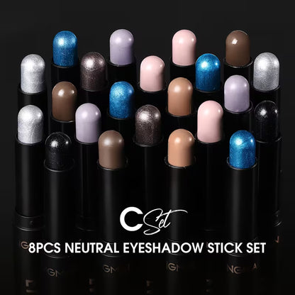 LANGMANNI™ 8-Color Waterproof Eyeshadow Stick Set