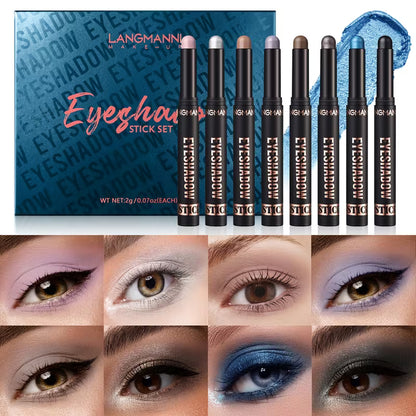 LANGMANNI™ 8-Color Waterproof Eyeshadow Stick Set